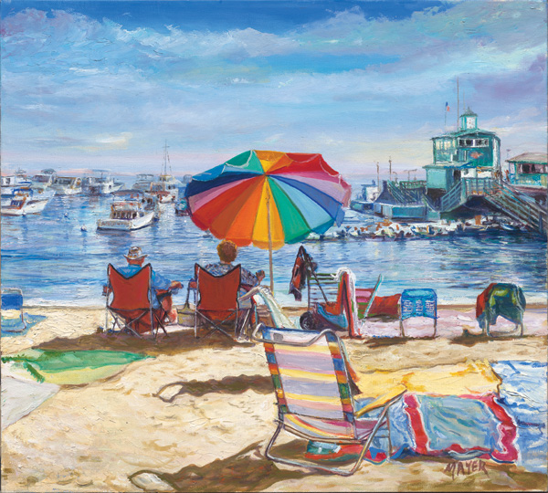 Beach Bums. Click here to see enlargement. © Ruth Mayer Fine Art.