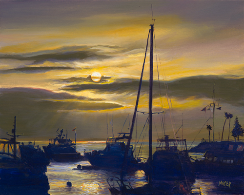 Catalina Moonrise. Click here to see enlargement. © Ruth Mayer Fine Art.