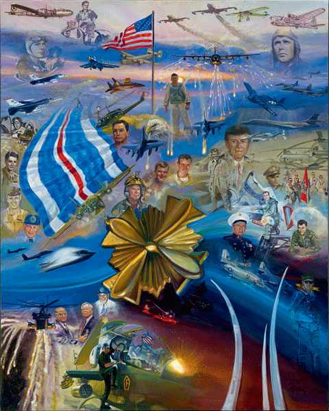 Distinguished Flying Cross. Click here to see enlargement. © Ruth Mayer Fine Art.