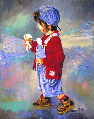 Ice Cream Boy. Click here to see enlargement. © Ruth Mayer Fine Art.