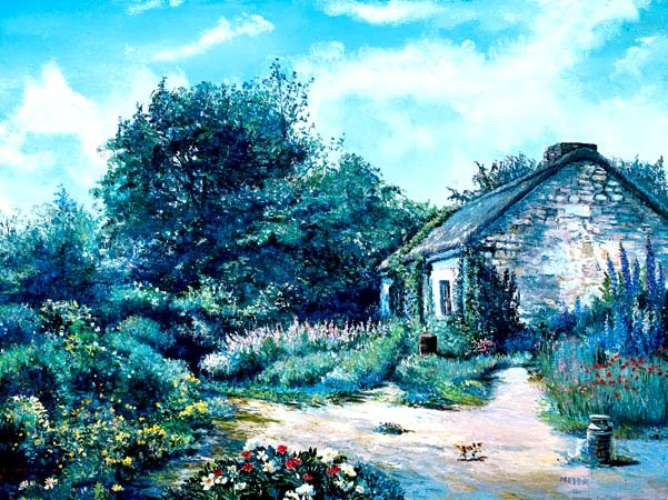 Irish Cottage. Click here to see enlargement. © Ruth Mayer Fine Art.