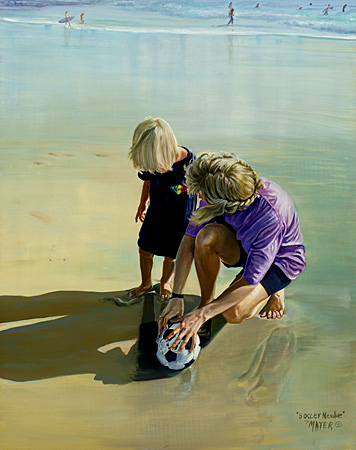 Soccer Newbie. Click here to see enlargement. © Ruth Mayer Fine Art.