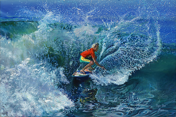 Surfer Dude. Click here to see enlargement. © Ruth Mayer Fine Art.