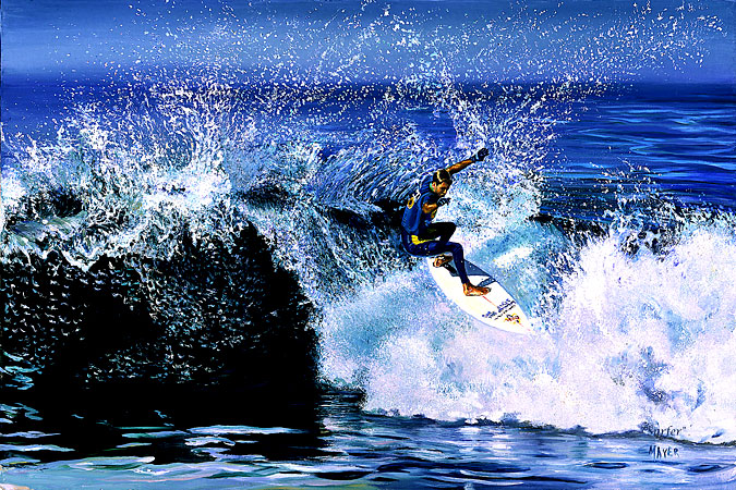 The Surfer. Click here to see enlargement. © Ruth Mayer Fine Art.