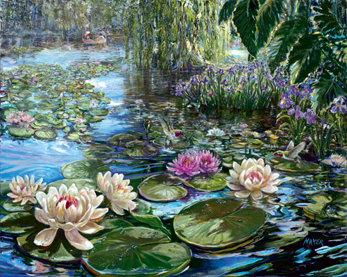 Water Lilies. Click here to see enlargement. © Ruth Mayer Fine Art.